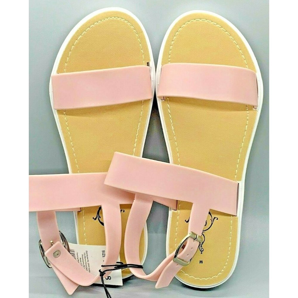Women's Open Toe Sandals Ankle Strap Platform Wedge Size 7 #1523